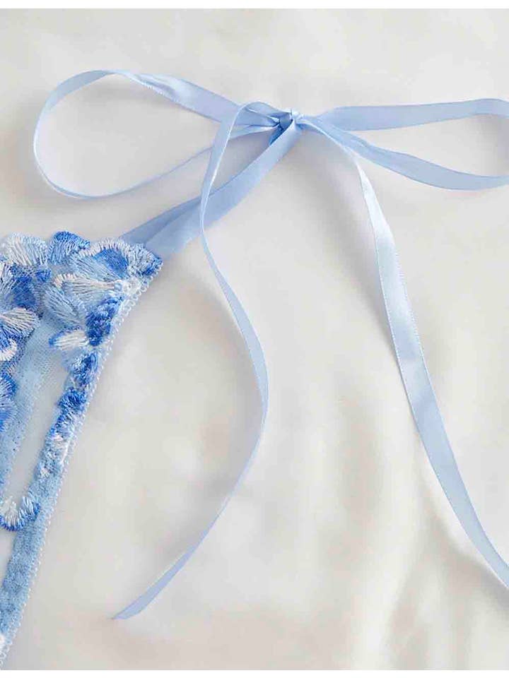 Sweetkama - Wholesale Lingerie Set - Women's - Ladies Floral Embroidery See Through 2PCS Lingerie Set XX011011