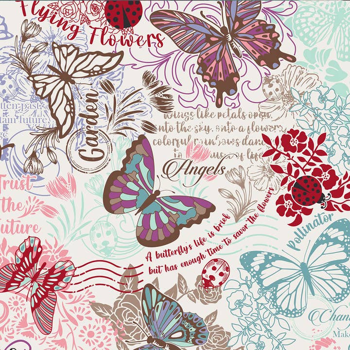 Dancing Butterflies Swag Bag Set of 5 for wholesale by Two Lumps of Sugar