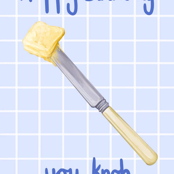 Katie Tinkler illustration - Vendita all'ingrosso Biglietti di auguri - Buon Compleanno Testa di Cazzo Divertente Biglietto di Auguri di Compleanno al Burro3