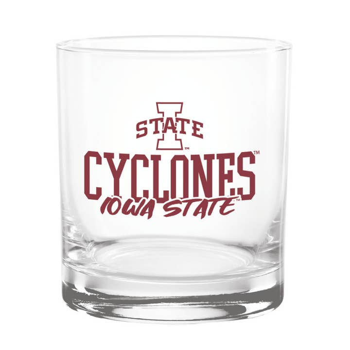 Indigo Falls - Wholesale Cocktail/Liquor Glass - 14oz Iowa State Cyclones Chill Rocks Glass0