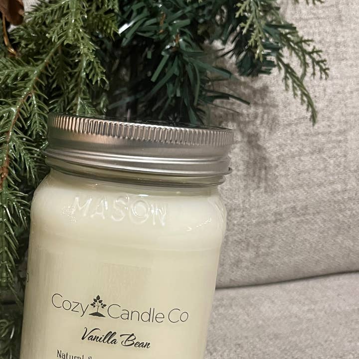 Vanilla Bean Soy Candle for wholesale by Cozy Candle Co