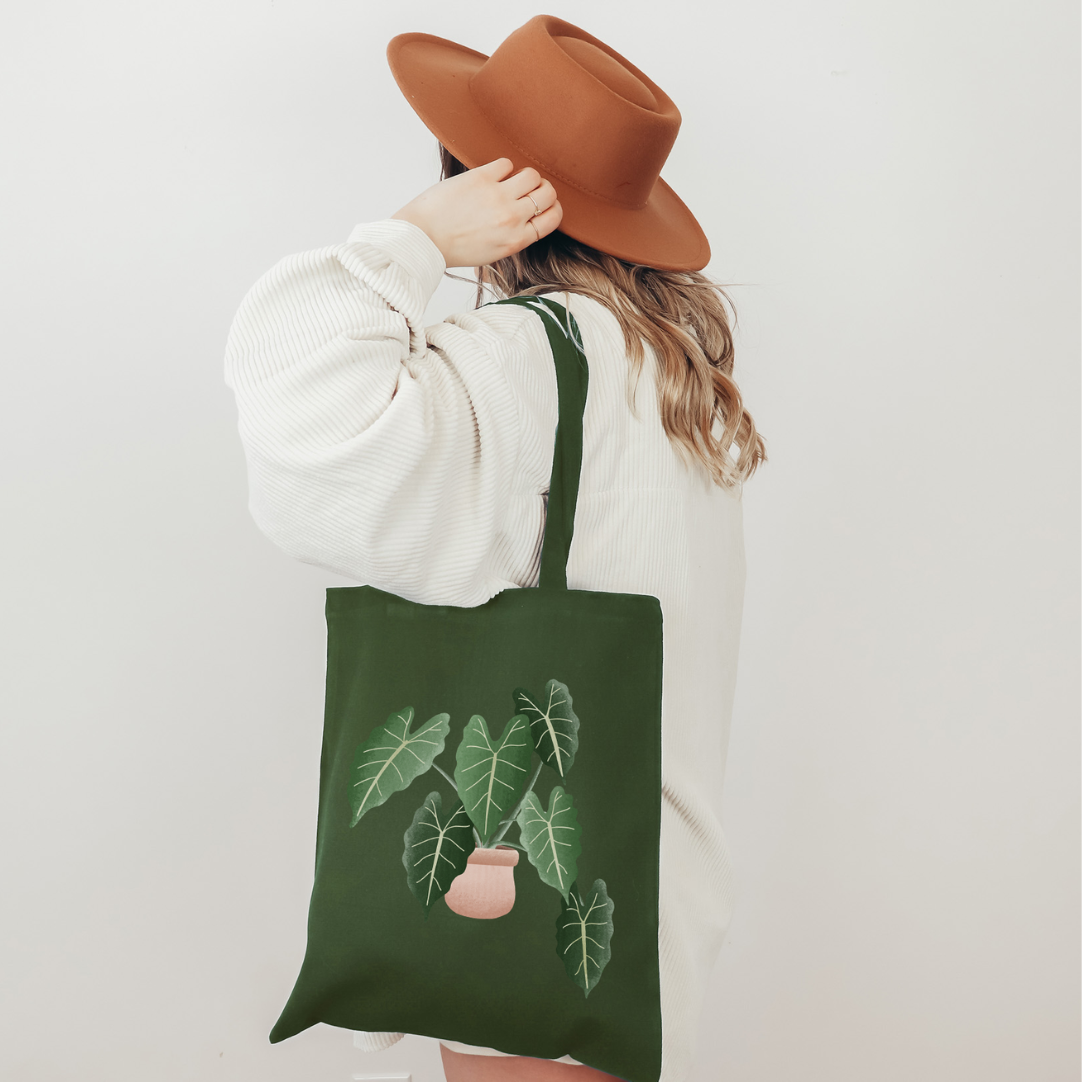 Tilda&Theo - Wholesale Tote Bag - Women's - Cotton bag potted plant begonia plant - Zimmerp jute bag1