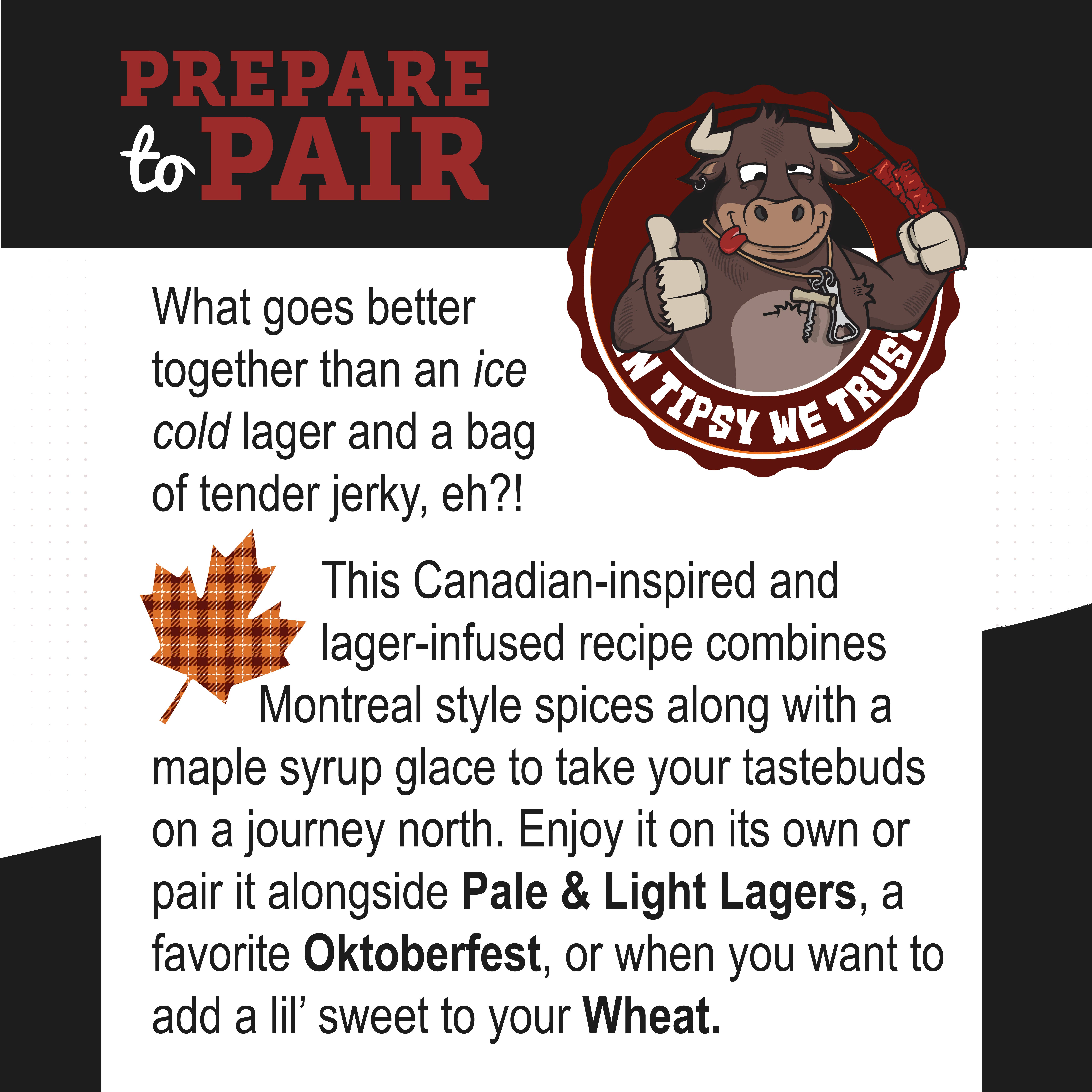 Boozy Jerky - Wholesale Jerky - Montreal Maple Spice Lager Beef Jerky5