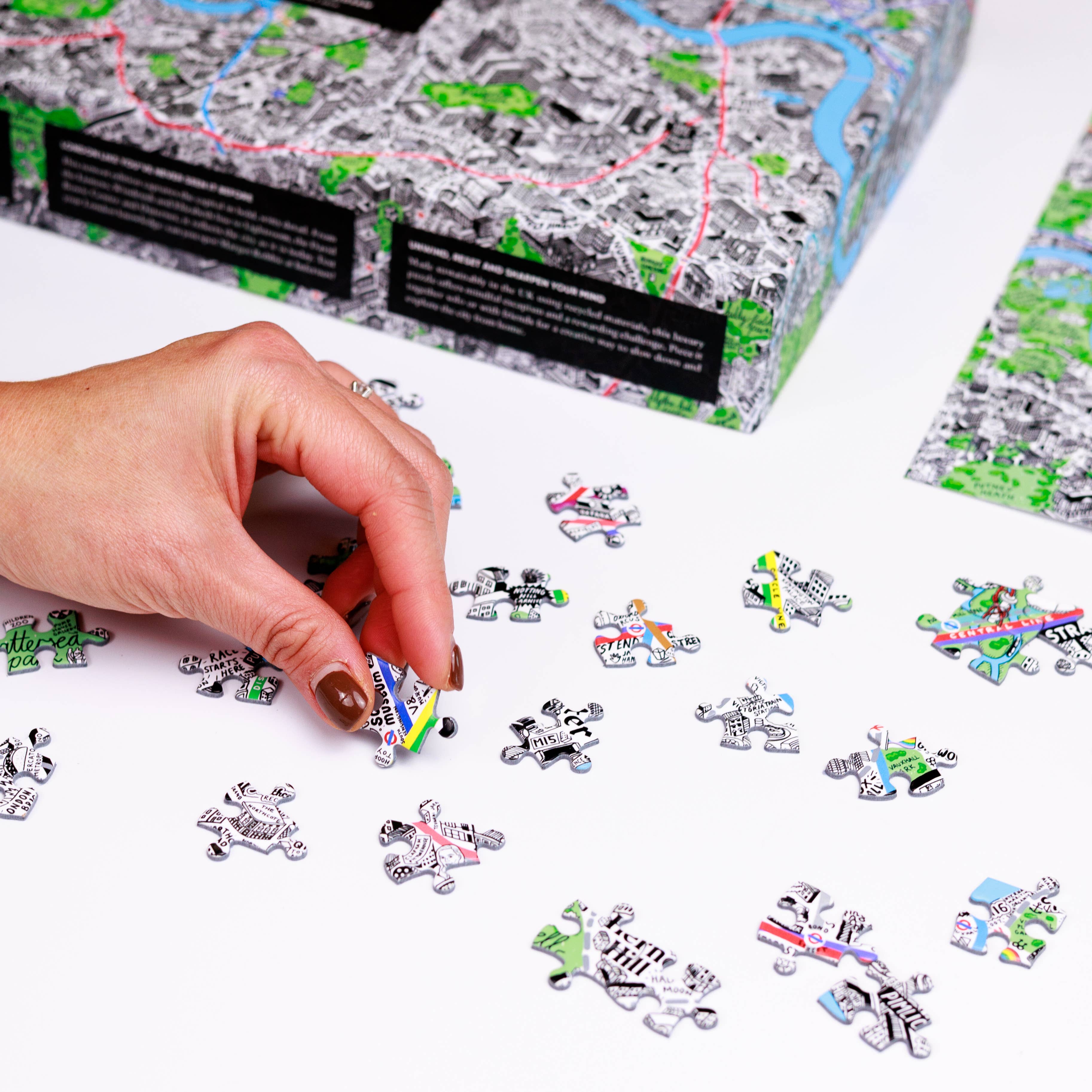 Evermade - Wholesale Puzzle - Adult - 1000 Piece Jigsaw Hand Drawn Map of London3