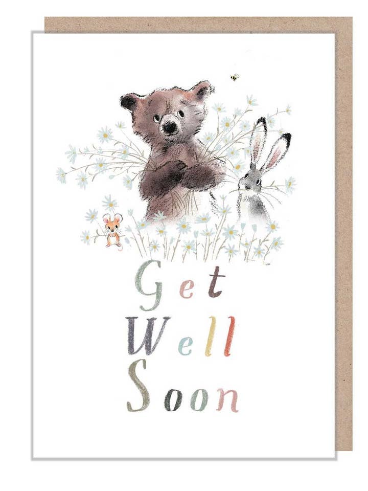 Gute Besserung - Bär, Hase, Maus BHME022 für den Großhandel von Paper Shed Design Ltd