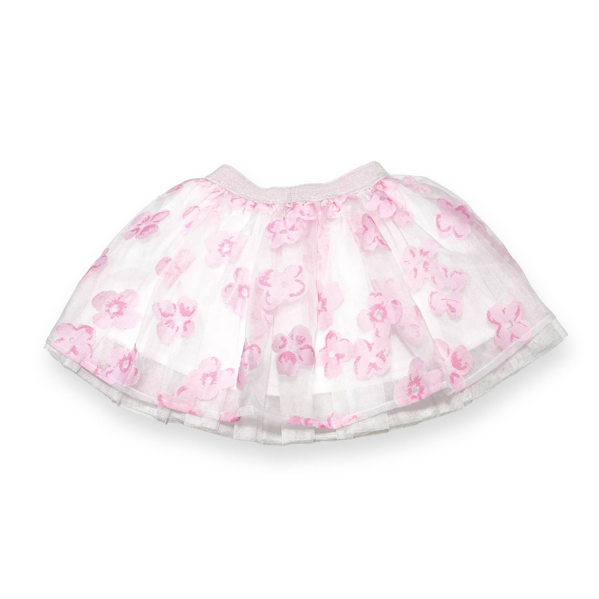 Doe a Dear – wholesale Tutu - Barn – 17023-B Blommig Nät Tutu (2 Färger)11