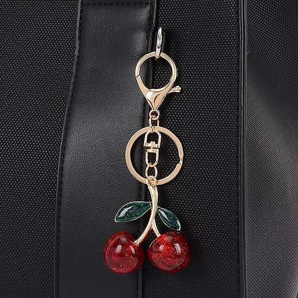 RD Portachiavi con ciondolo a forma di ciliegia smaltata in vendita all'ingrosso su Faire0