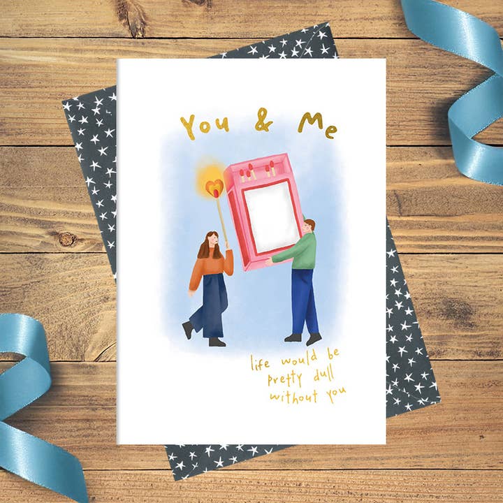 You and Me - Greetings Card for wholesale by Dandelion Stationery