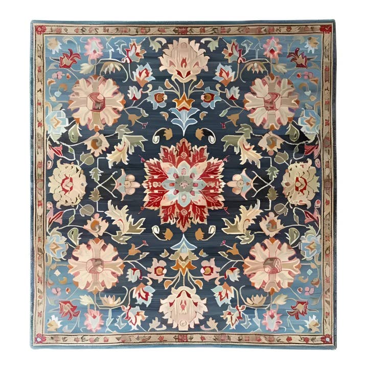 Classic Botanical Design Hand Tufted Rug for wholesale by Maia Homes