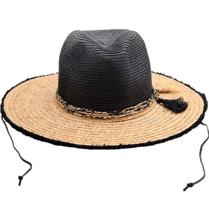 ENTWINE cloud nine, Raffia Fiber och Paper Ribbon Hat med hakband i äkta läder - UPF 50+ för wholesale av love Kate