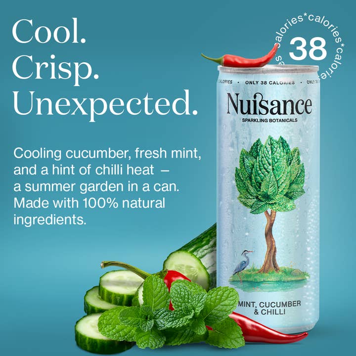 Mint, Cucumber & Chilli | Botanical Soft drinks: Refreshing for wholesale by Nuisance Drinks