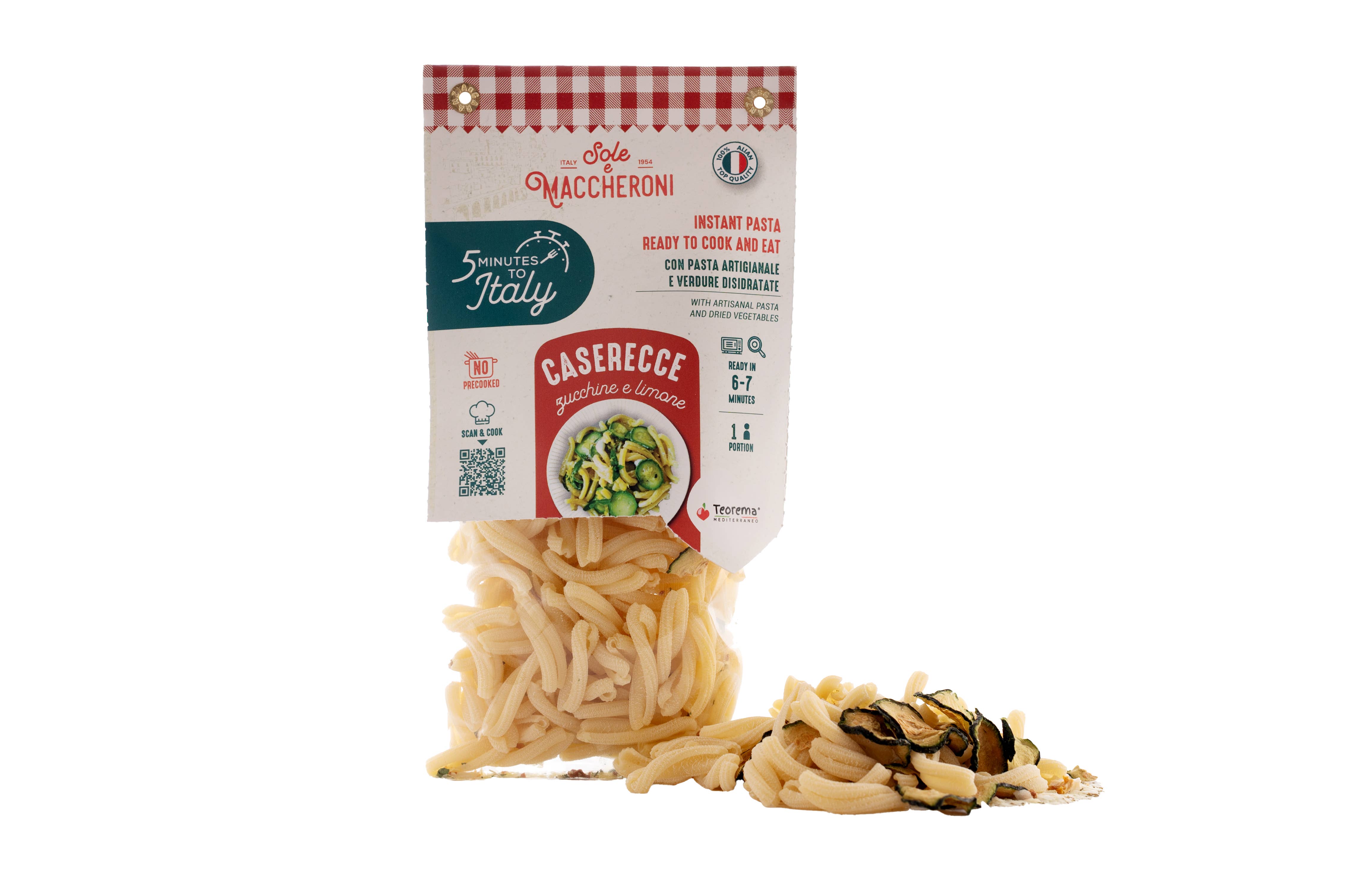 Teorema Mediterraneo - Wholesale Pasta - Caserecce Lemon and Zucchini 200g1