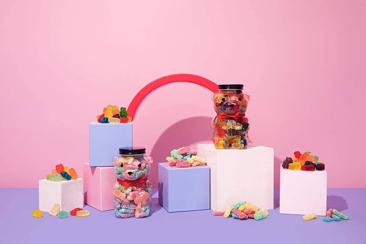 Purple Plum - Wholesale Gummy - Sour Burst Bites in Bear Jar1