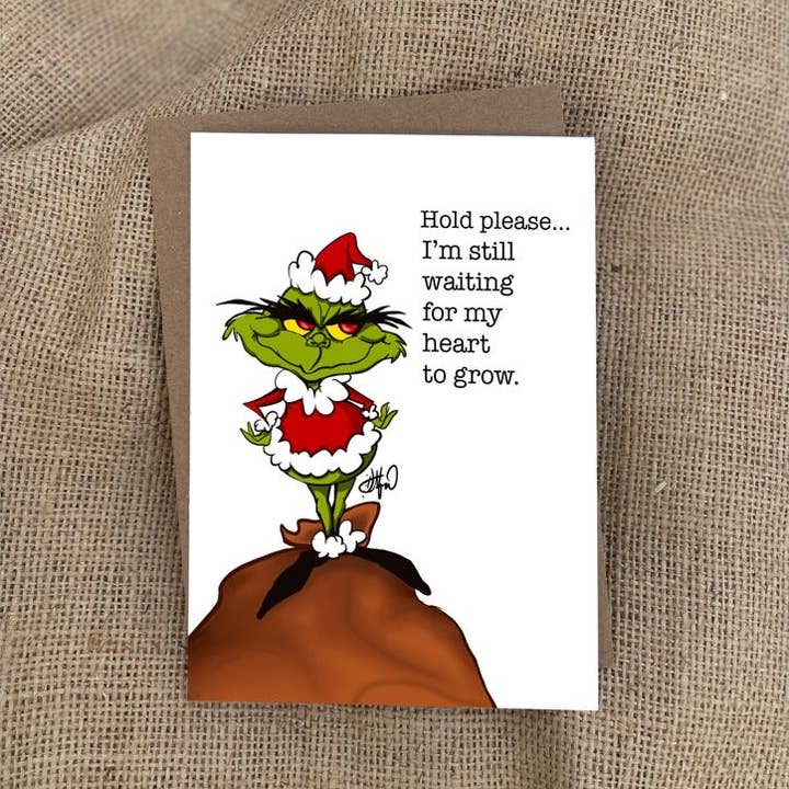 Hold Please... Greeting Card for wholesale by Dafri Studios