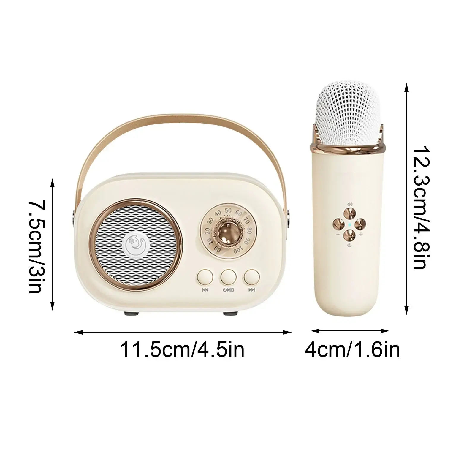 Funky Rico Inc - Wholesale Speakers - Karaoke Mini Set -Beige7