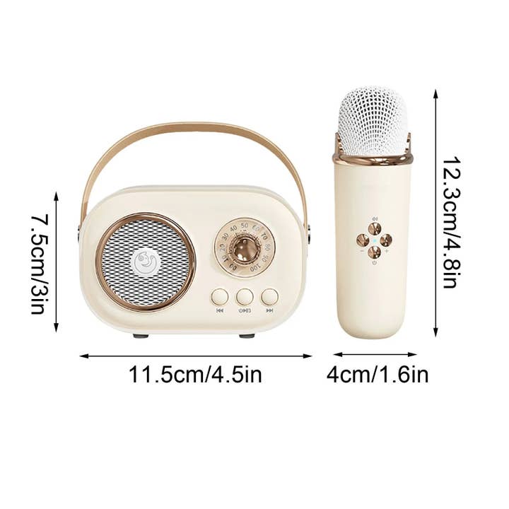 Funky Rico Inc - Wholesale Speakers - Karaoke Mini Set -Beige7