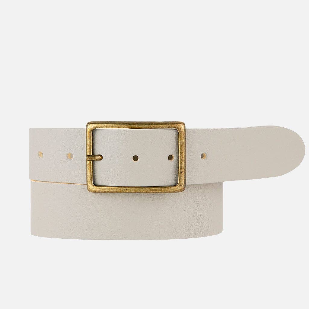 Amsterdam Heritage Leather Belts, Bags, Jackets & Apparel - Vente Ceinture – femme - May | Ceinture décontractée en cuir pleine fleur à boucle dorée pour femmes7