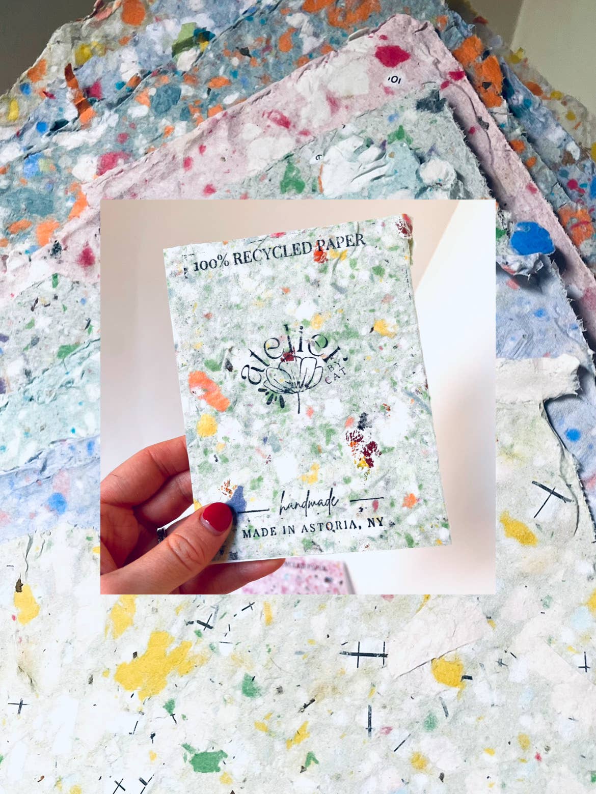 Atelier By Cat - Wholesale Notitieboekje - Mini Confetti Bits Handgemaakt Notitieboek, Milieuvriendelijk Papier Goed1