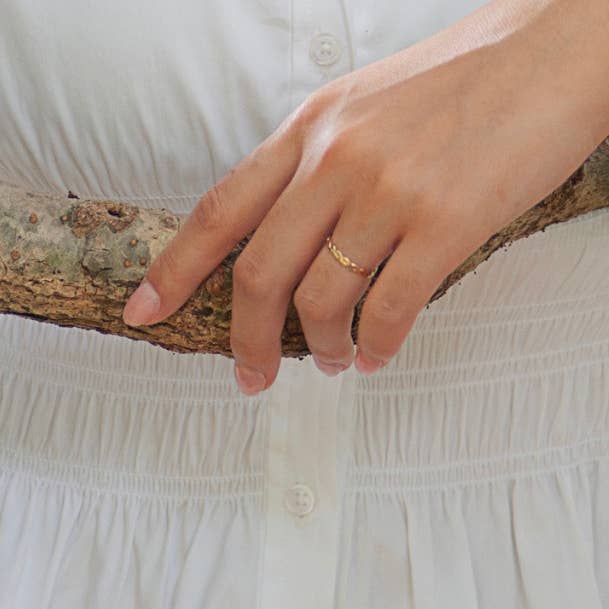 Idlewild Everyday - Wholesale Band/Stacked Ring - Woven Ring in Gold-Filled1