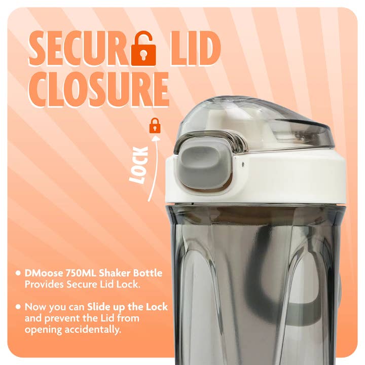 DMOOSE - Wholesale Water bottle - DMoose Workout Shaker Bottle - 750ml9