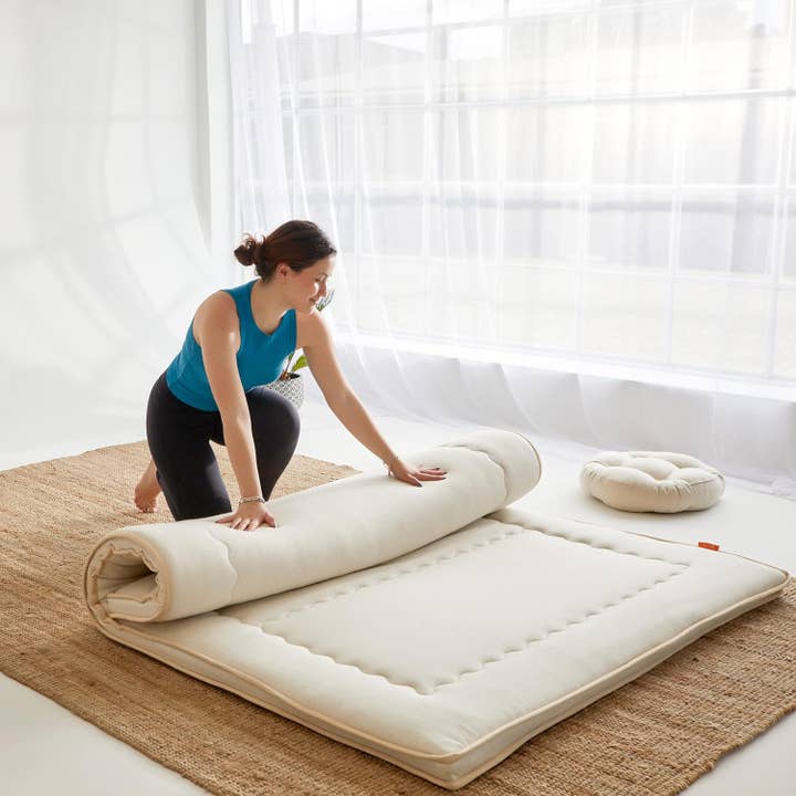 WowFuton - Wholesale Mattress Pad/Protector - Organic Linen Cotton & Wool Japanese Futon Mattress 3" Thick