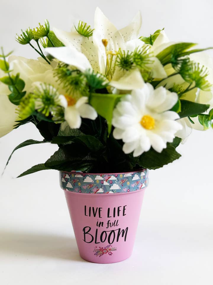 Pot022 | Love Life In Full Bloom | £3.32 Each Of 2 Pie for wholesale by WPL Gifts