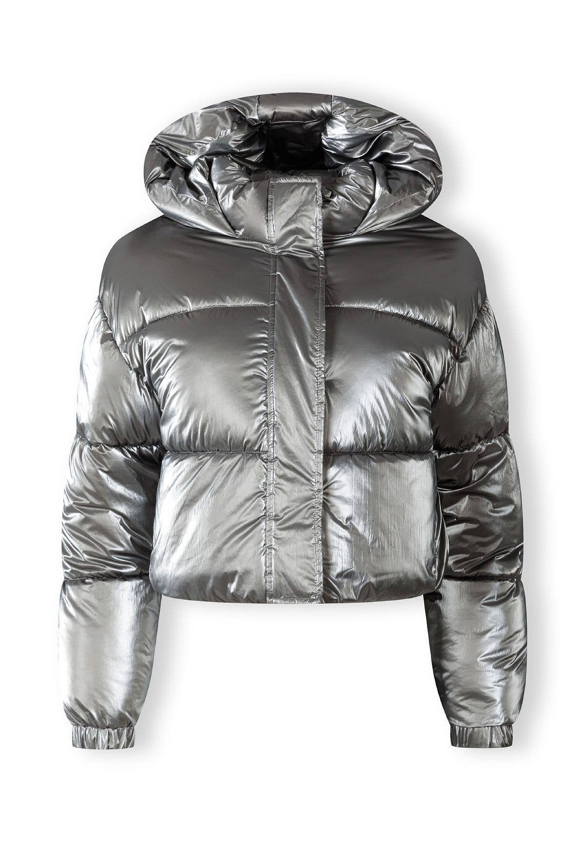 Minoti sp. z o.o. - Wholesale Puffer Jacket - Women's - Women cropped metallic padded jacket cream XS-XL1