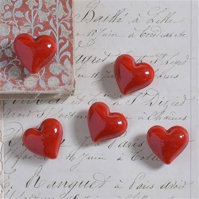 HomArt – wholesale Ornament – Heart, Glass - Red - Red2