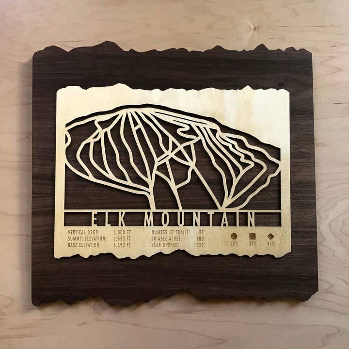 Elk Mountain Trail Map for wholesale by Mountaincut