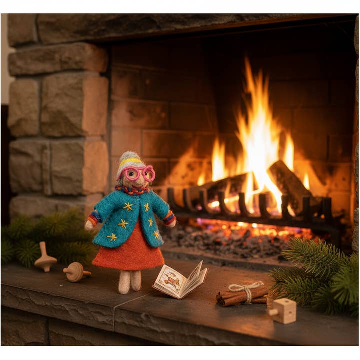 Felt So Good - Wholesale Ornament Set - Handmade Felt Groovy Grannies Hanging Decoration4