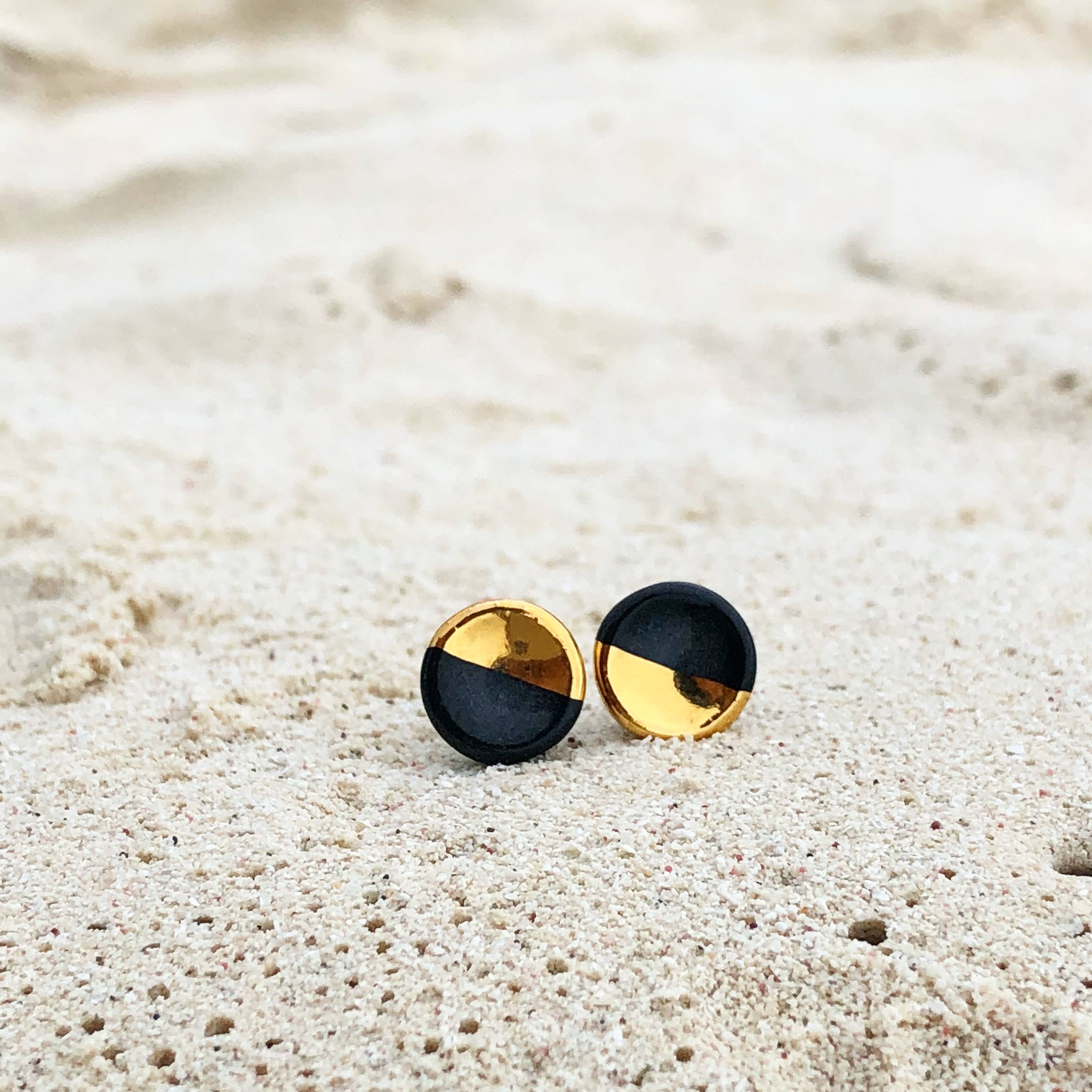 Mier Luo - Wholesale Stud/Post Earrings - Concave Dome Dipped Studs1