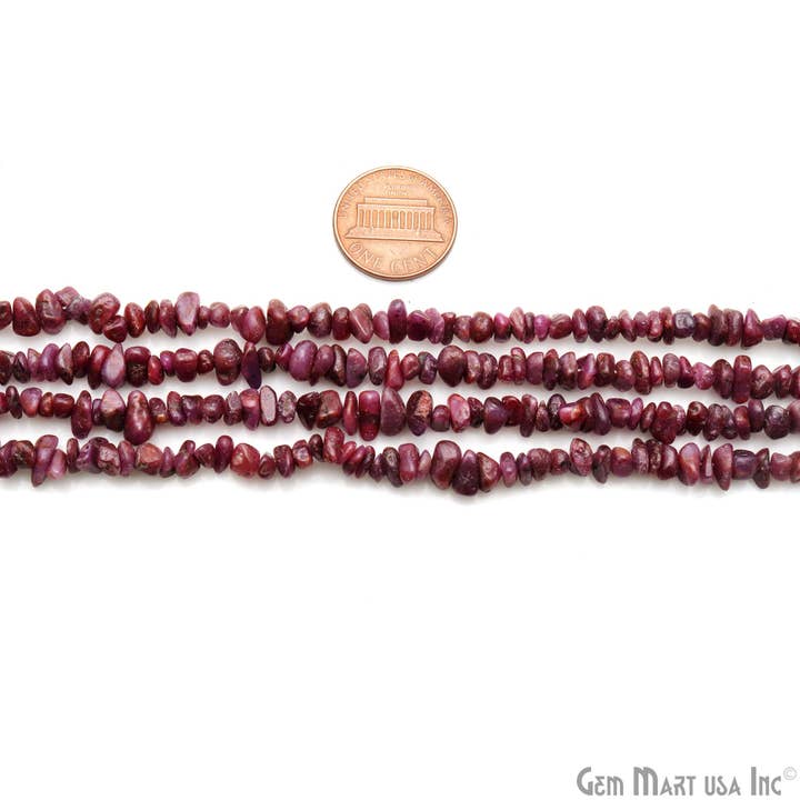 GemMartUSA - Wholesale Beads - Ruby Chip Beads, Drilled Natural Gemstone Strand, 34 Inch5