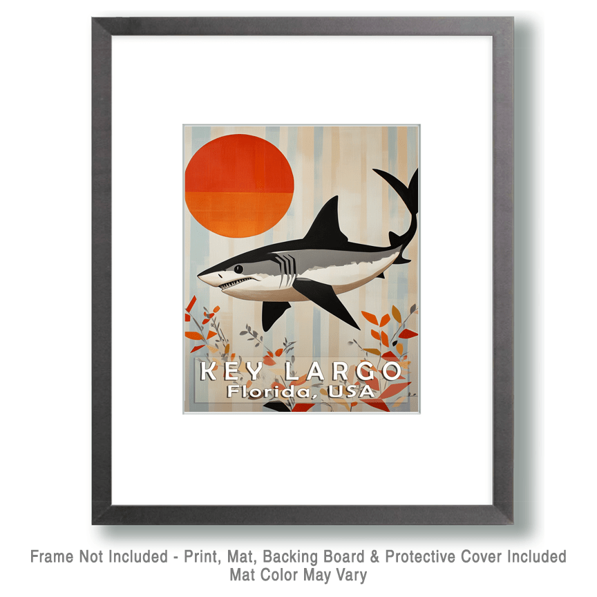 Mowbi – wholesale Art print – Namedop - Key Largo - Wall Art Print - Ocean Seaside Beachcore - 8"x10" Artwork - 11"x14" Matte1