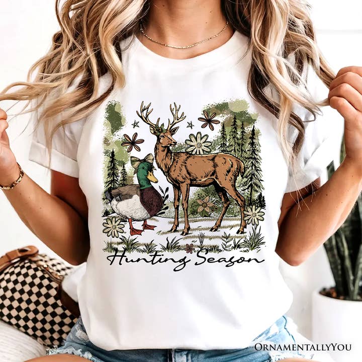 Coquette Hunting Season T-Shirt, Rustic Wildlife Hunter Tee for wholesale by OrnamentallyYou