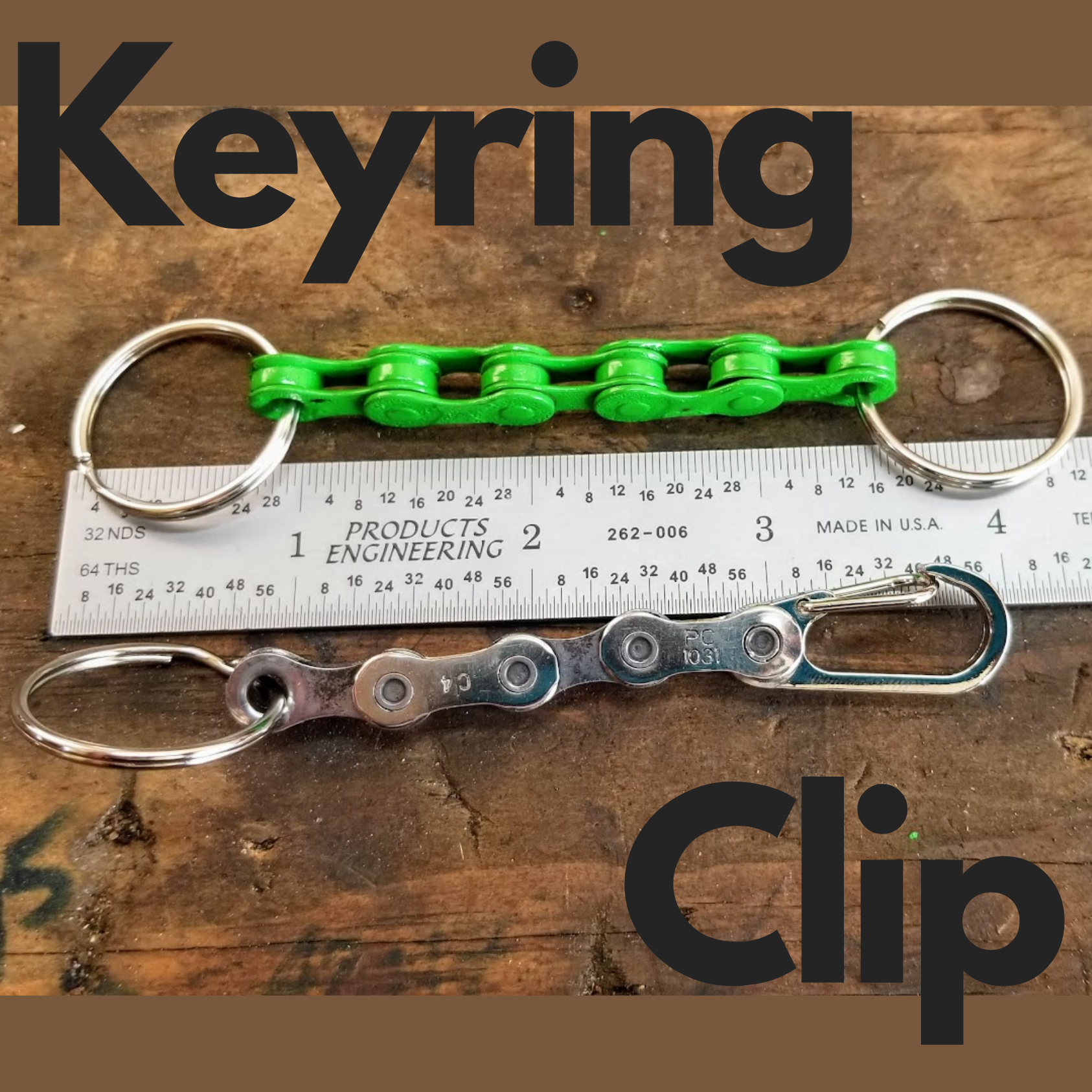 Tinkering Cyclist - Wholesale Keychain - Unisex - Bicycle Connecting Keychains w/ Upcycled Bike Chain4