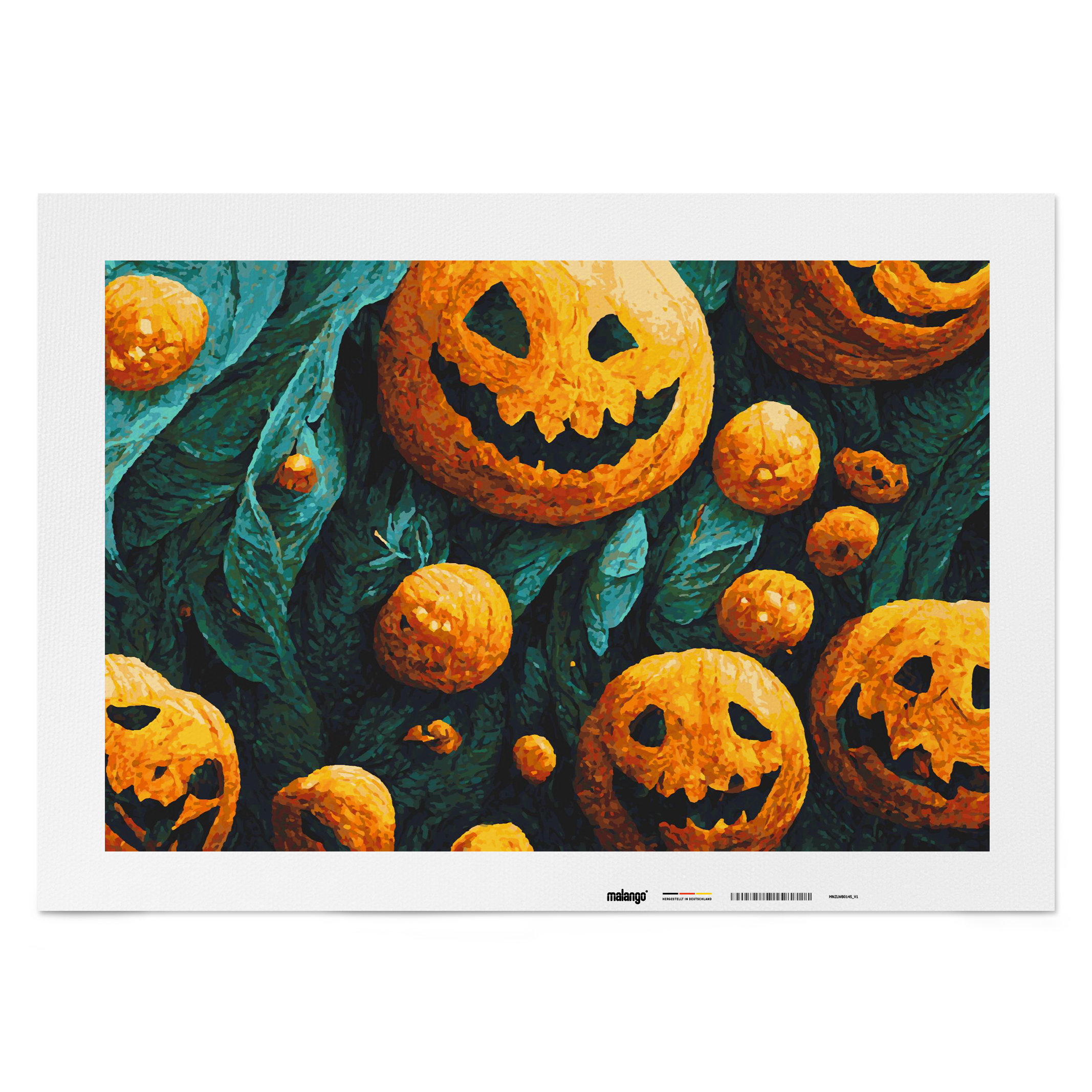 malango - Vente Kit de bricolage - Peinture par numéros - buissons de citrouilles1