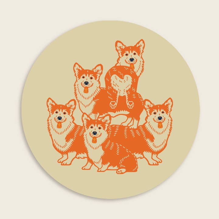 Corgis | Vinyl Sticker for wholesale by John Vogl