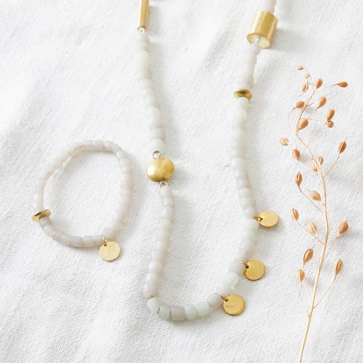 Pulseira River Cinza por atacado de Just Trade UK