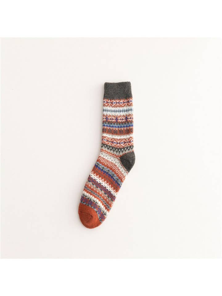 Funkyrel® Atzbranding Limited - Venta al por mayor Calcetines - Mujer - Rufia - Calcetines de invierno de punto a media pierna con estilo británico11