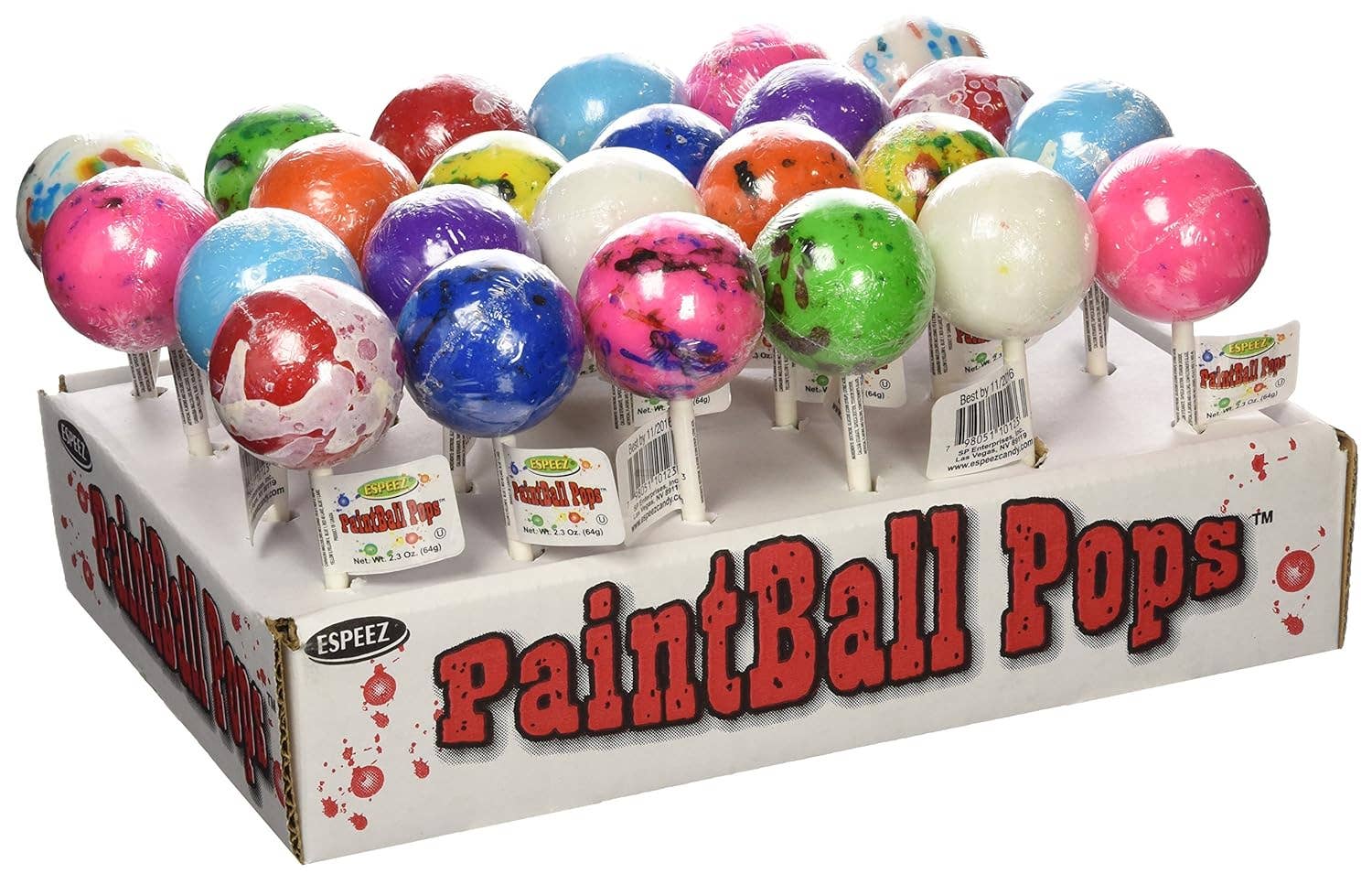 I Got Your Candy - Venta al por mayor Golosinas duras - Pops de paintball Espeez, 2,3 onzas, 192 unidades1