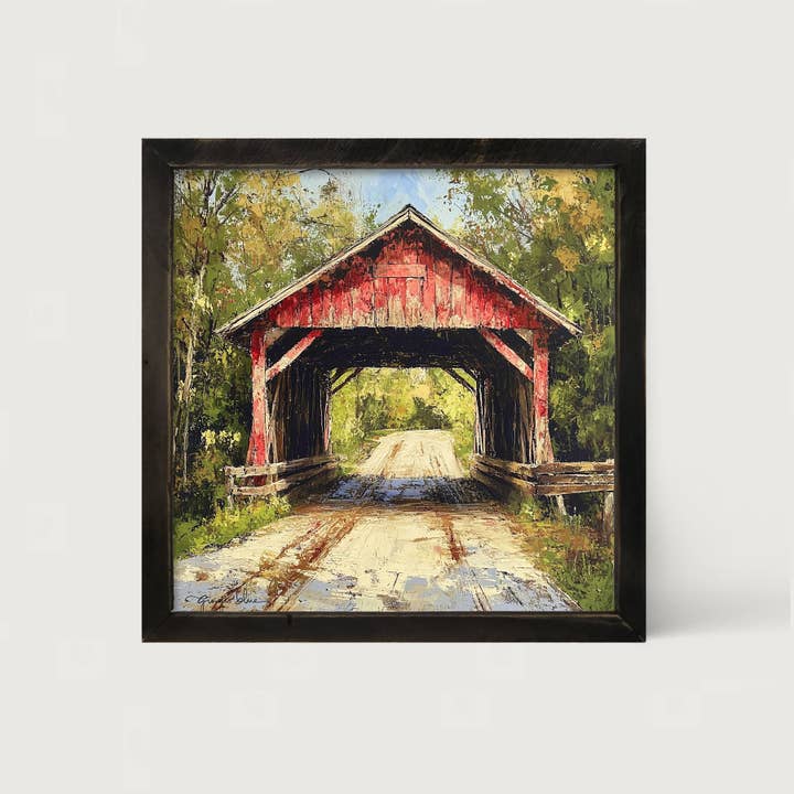 ginger blue - Wholesale Art Print - Covered Bridge12