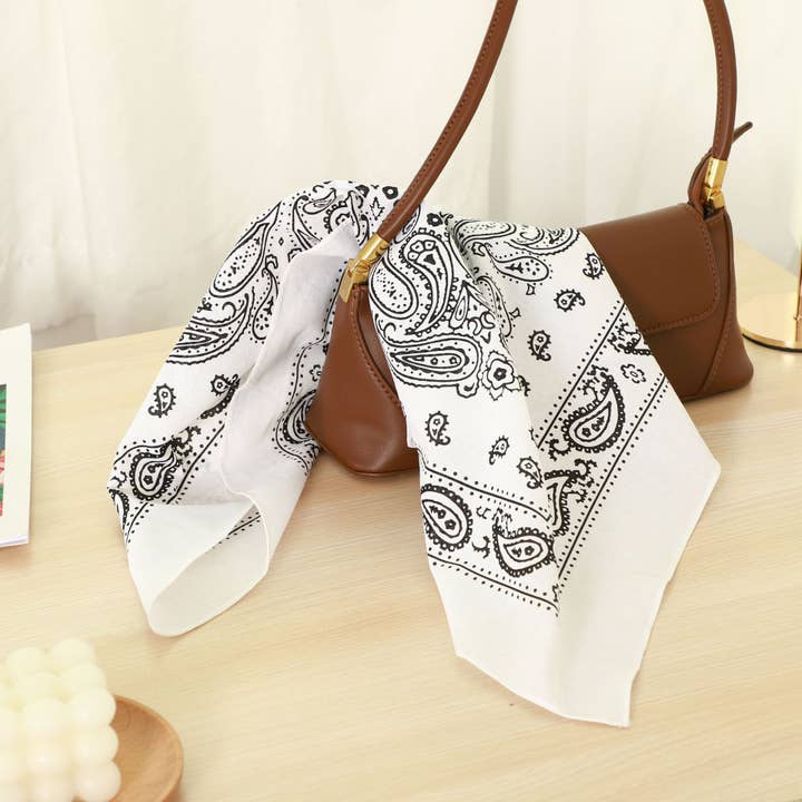 MKS America - Wholesale Bandana - Women's - Boho fancy Paisley Print cotton Bandana -22*22inches