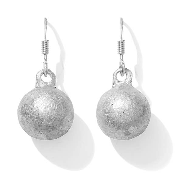 SLATE + SALT - Wholesale Dangle Earrings - Recycled Bomb Ball Earrings0