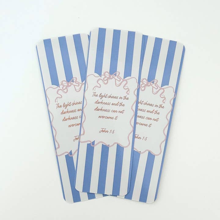 Grow in Grace - Wholesale Bookmark - John 1:5 Bible verse bookmark,Christian girl bookmark3