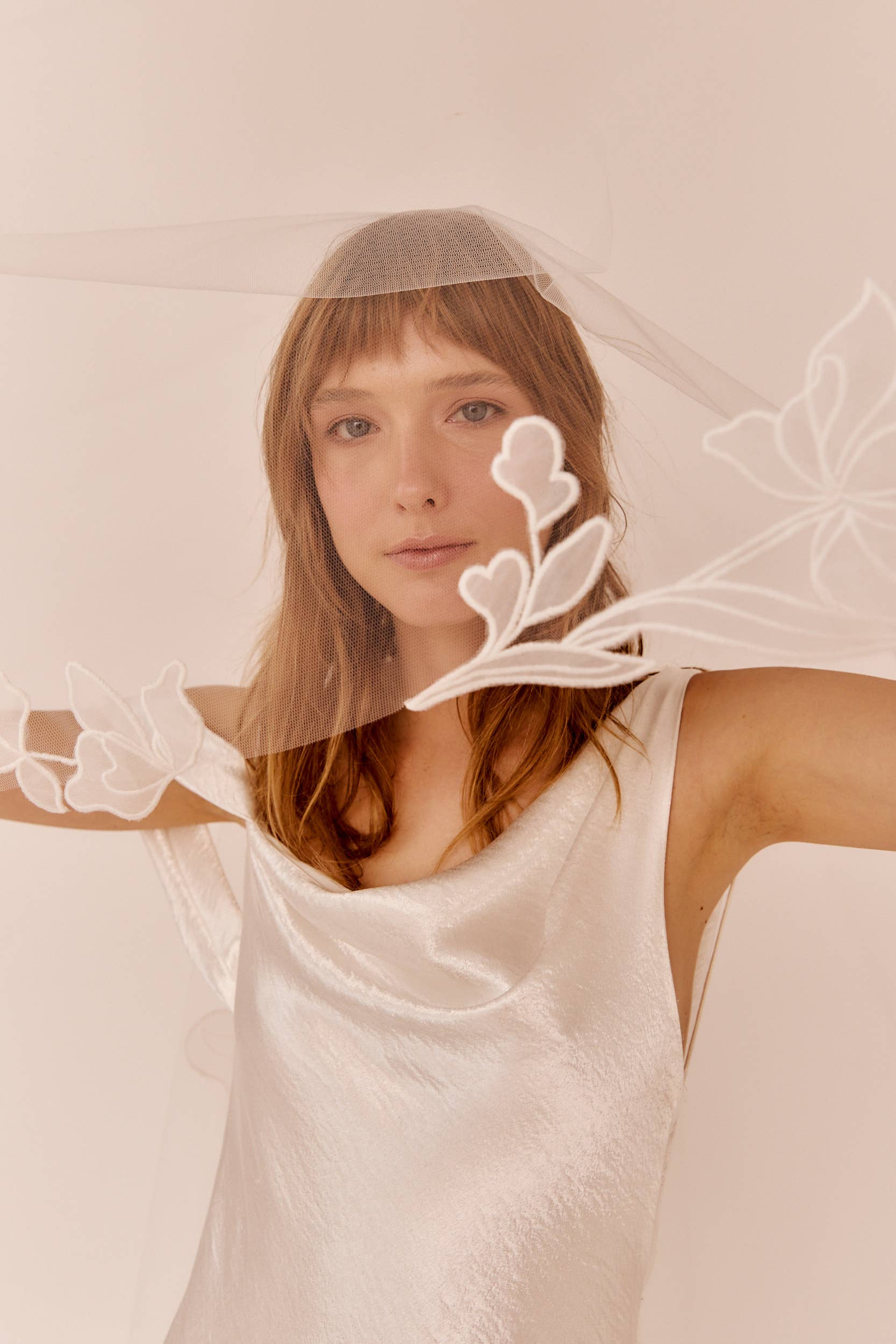 Dove Grey Accessories - Wholesale Veil – Women’s - Sage Embroidered Drop Veil6