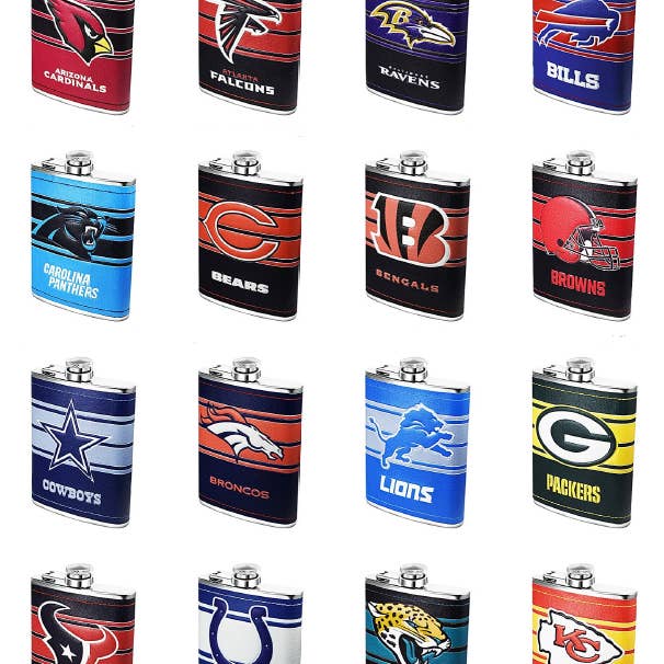 Simran International - Wholesale Flask - NFL Philadelphia Eagles 8oz Stainless Steel Hip Flask Set