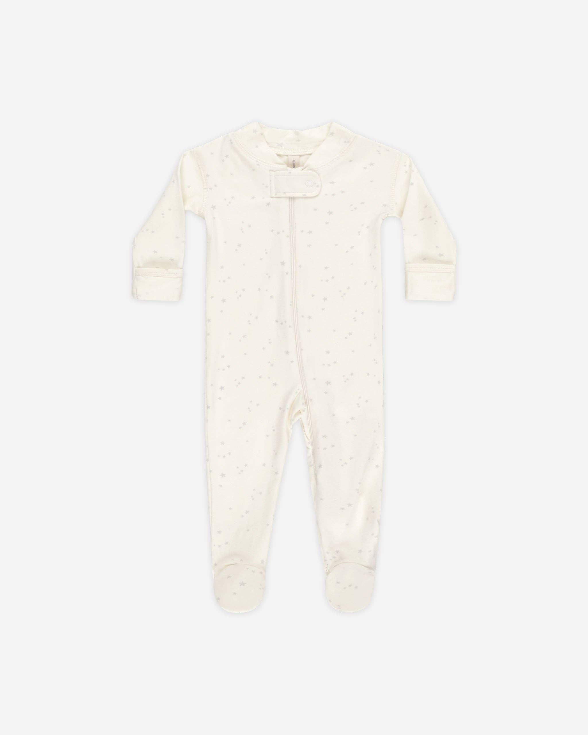Quincy Mae - Wholesale Sleepsuit - Baby - Zip Longsleeve Sleeper Footie || Stars