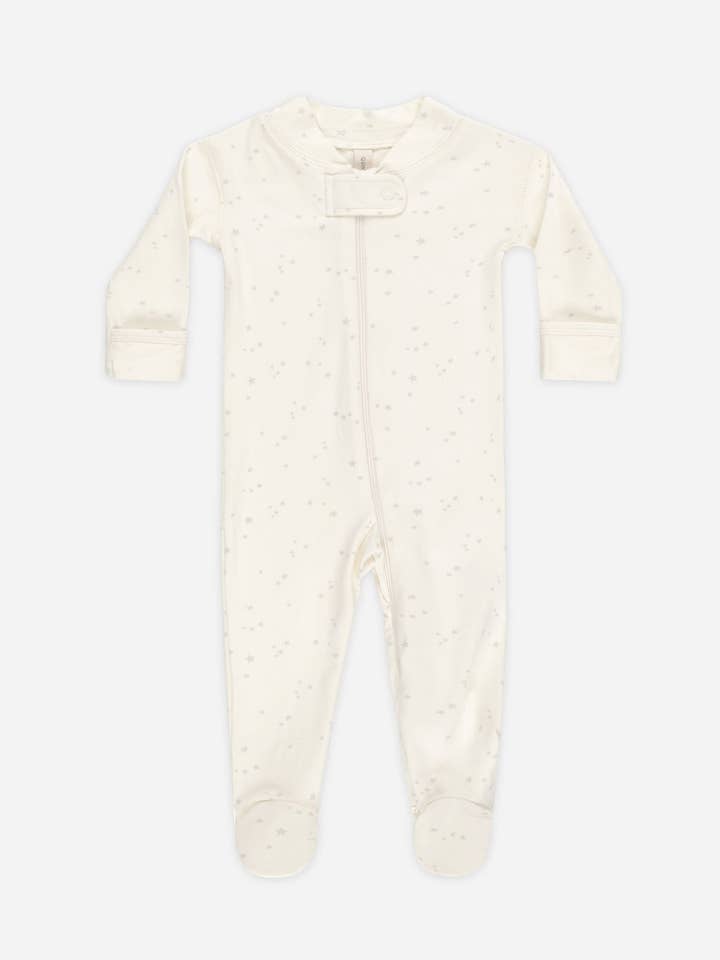 Quincy Mae - Wholesale Sleepsuit - Baby - Zip Longsleeve Sleeper Footie || Stars0