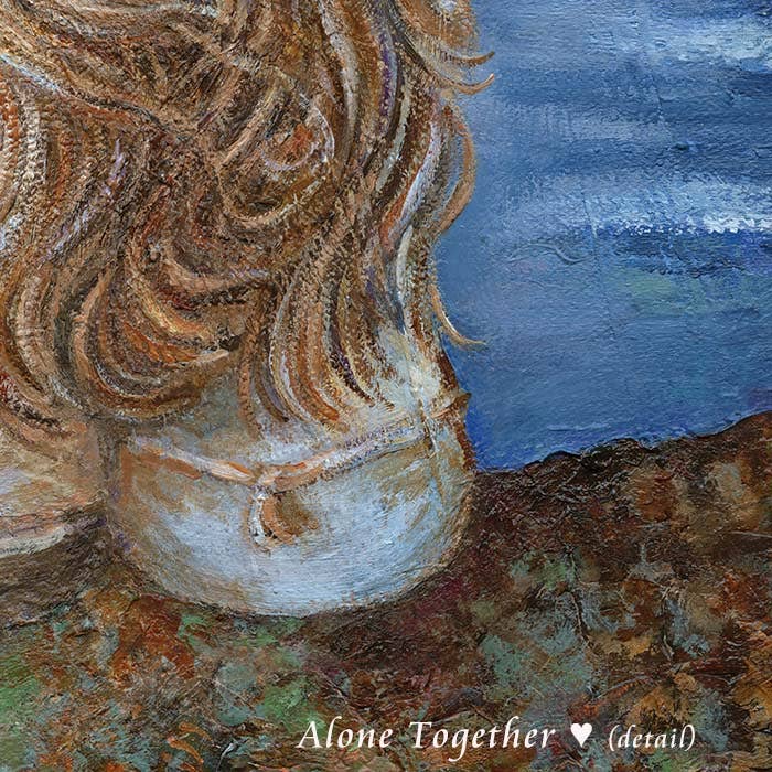 Katie m. Berggren art & design, LLC - Wholesale Art Print - Alone Together - Mother & Daughter Overlooking Sea Art Print2