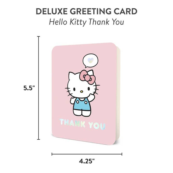 Studio Oh! - Wholesale Thank You Card - Hello Kitty Thank You Deluxe Greeting Card